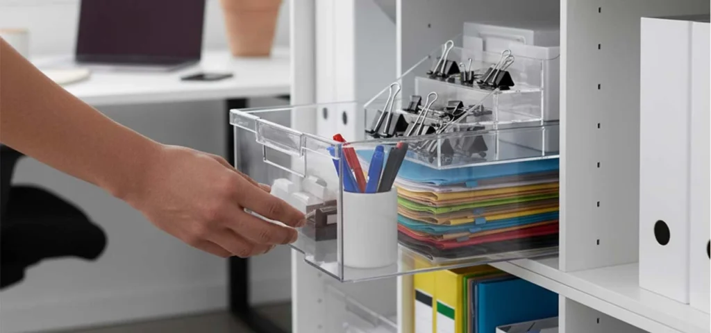 how to organize office files and supplies with modular storage 1