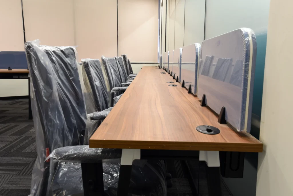 yessswork linear table desk with chairs 1 scaled (1)