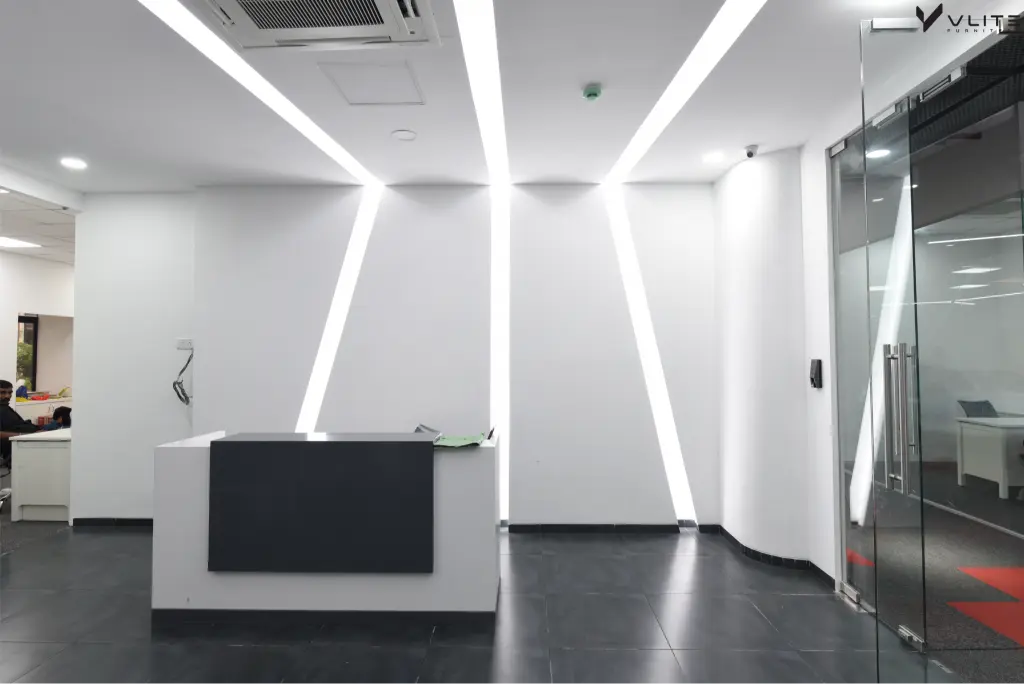 reception table design for office